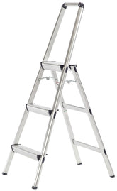 Xtend+Climb FT-3 Ultralight Step Stool, 36-1/2 in H, 3-Step, 225 lb, Aluminum